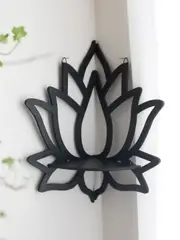 Black Lotus Crystal Corner Shelf