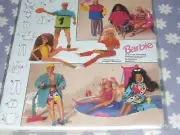 BURDA 3887 BARBIE & KEN DOLL CLOTHES PATTERN- UNCUT