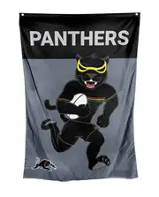 Penrith Panthers NRL Retro Mascot Design Wall Flag Banner
