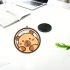 4PCS/SET Round Bear Coaster Anti Slip Tea Cup Holder Cute Pot Mat Home