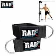 Best Cable Weight Pully Gym Lifting ANKLE D-RING Attachment GYM Leg STRAP Pair