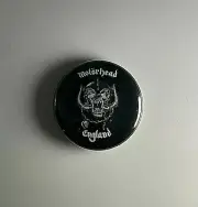 Motorhead England 1” Button M009B Pin Badge