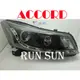 ●○RUN SUN 車燈,車材○● 本田 HONDA 08 09 10 11 K13 雅哥 雅閣 ACCORD 黑框光圈DRL 仿R8 投射魚眼大燈