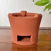 EUCOLO Charcoal Stove, 16CM Diameter, Red Clay Ceramics, Portable, Outdoor Picnic, Tea Cooking, Water Boiling