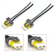 Wire Pigtail Female Ceramic 9005 HB3 Two Harness Head Light Hi Beam Replacement