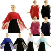 Womens Capes Capelets Chiffon High Low Shawls and Wraps Shrug Formal Party Dress