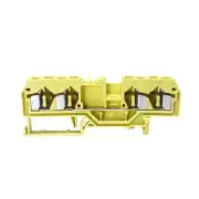 A● 10pcs WAGO 281-668 ​4-Conductor Through Terminal Block 4,00 mm² Yellow New