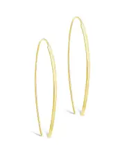 Sterling Forever 14K Over Silver Bar Threader Earrings