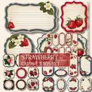32 Pieces Junk Journal Strawberry Theme Tags, IN USA, Fast Delivery
