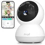 Alaga 3K 5MP Ultra HD Indoor Security Camera, 360° Panoramic & Tilt with AI Motion Detection, Dual Band WiFi and Real Time Talk for Home Monitoring and