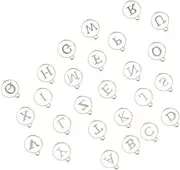 [STOBOK] Letter Listing Diy Charm Pendant Set Alloy Pendant Charm Jewelry Making
