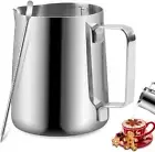 Stainless Steel Espresso Milk Frothing Pitcher - 12OZ/350ML Coffee Milk Frother