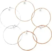 Kisangel 6Pcs Durable Guitar Strings Professional Folk Guitar String Replacement Easy Install Rich Resonance for Musicians