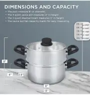 3Piece Premium Heavy Duty Stainless Steel Steamer Pot Set| Stack & Steam Pot Set