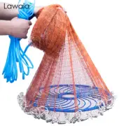 Landing Net Fish Cast Fishing Network Hand-throw Fish Network with Iron Sinkers