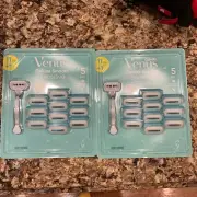 2x12 Gillette Venus 5 Blades Deluxe Smooth Sensitive Razor Refills 11count+1 =24