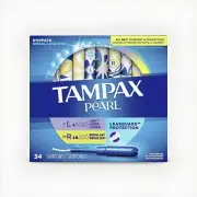 Tampax Pearl Duo Pack Light Regular Tampons 34 Count