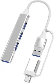 RAYWE Type C to USB 3.0 Hub 4 Ports 4-in-1 Docking Station Ultra Slim USB Splitter Plug and Play Compatible with MacBook Pro/Air Surface Pro PS4 XPS PC Flash Drive S-2