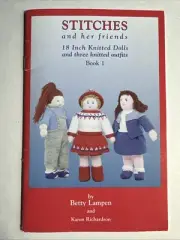 18” Knitted Dolls & 3 Outfits Book 1 Pattern Book Betty Lampen
