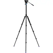 Benro Reverse-Folding Aluminum Travel Tripod with S4 Pro Fluid Video Head