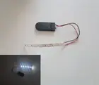 Cold white light, Battery led strip, Lighting with a small battery house, CR2032