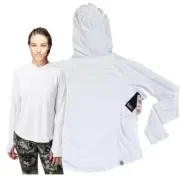 5.11 TACTICAL Womens White SULLI UV HOODIE Long Sleeve Thumbholes NWT