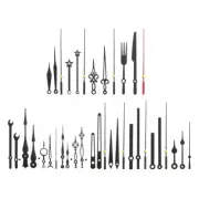14 Sets Clock Repair Parts Replacement Needles Long Shaft Hands Replacements