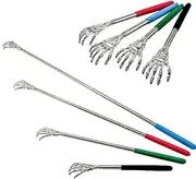4 Pack Back Scratcher, Portable ExtendableBack Scratcher, Telescoping Massage Tool, Telescoping Back Massager for Adults Men Women, Stainless Steel Back Scratcher for Both Human and Pets