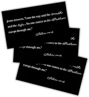John 14:6 I Am The Way Truth Light Except Through Me 30pk 2x3.5” Wallet Size Cards Bible Scripture Verses How To Be Saved Tracts Handout Church Members