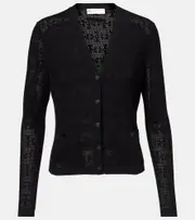 [Tory Burch] Tory Burch T Monogram jacquard cardigan AU 14 black