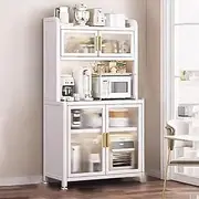 Kitchen Baker's Rack,Microwave Stand, Kitchen Storage Cabinet, Modern Freestanding Pantry Cabinet,for Spices, Dishes, Pots and Pans,Utility Kitchen Storage Shelf (Size : 80x40x166cm)