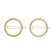 NEW Chloe + Isabel x Jen Atkin Small Circle Clip Set Matte Gold-Plated