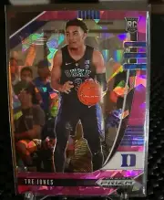Tre Jones 2020-21 Prizm Draft Pick Pink Cracked Ice Rookie SP RC #77