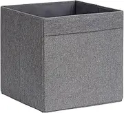 Love IT Store IT Premium Storage Box - Box for Shelf Made of Linen - Reinforced with Wood - Square and Stable - Grey - 33 x 33 x 33 cm