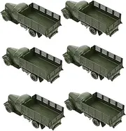 6pcs Truck Model Miniature Car Figurines for Fun Decorative Vehicle for Home School and Office Creative Play and Micro Landscaping Decor