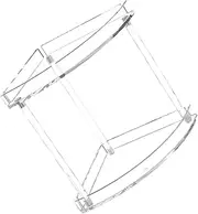 Zerodeko Space-efficient Acrylic Organiser 2 Tier Corner Shelf for Bathroom Countertop Skincare Beauty