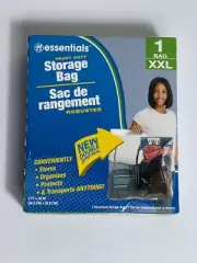 2 Bags XXL Heavy Duty Storage Bag Clear Plastic Zip Lock Hand Carry 24x20