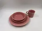 Fiesta Ceramic Pink 10in Dinner & 7in Salad Plate & 7in Bowl & Mug CC01B46020
