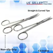 2x Mayo Scissor Straight +Curved 5.5" Blunt Medical Operating Premium Quality