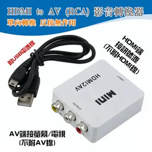 高階訊號轉換晶片 PC-24 專業版 HDMI 轉 AV 單向 影音訊號轉換器 傳統AV端子電視救星 紅白機適用