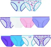 [Hanes] Girls and Toddler Underwear, Cotton Knit Tagless Brief, Hipster, and Bikini Panties, Multipack (Colors May Vary)