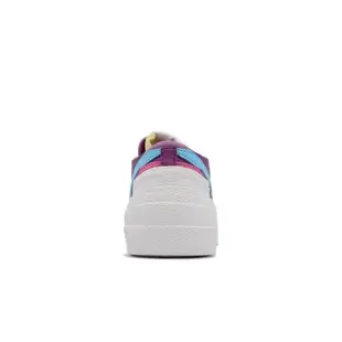 Nike 休閒鞋 Blazer Low x SACAI x KAWS 男鞋 女鞋 紫 藍 白 聯名 皮革 DM7901-500