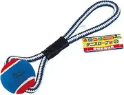 Petio Hand Tug Rope with Tennis Ball Dog Toy Red