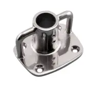 STAINLESS MARINE STANCHION BASE, 1", 316 SS