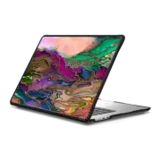 MacBook Air 15-inch (M2 - M4) Impact Case BRING ON BOHEMIA 1 Colorful Rainbow Boho Chic Summer Watercolor Painting Bohemian Nature Abstract Swirls Waves Multicolored Coral Peach Purple Green Polka Dots Ebi Emporium Design