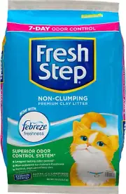 Fresh Step Non-Clumping Premium Cat Litter with Febreze Freshness, Scented 35 lb