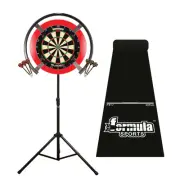 Target OMNI, Winmau Blade 6 Dual Core Dart Board, Red Surround, Mat, Stand + ...