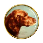 Portrait of an Irish Setter by Carl Reichert Lapel Pin Badge