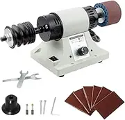 Electric Leather Polishing & Burnishing Machine, 0-8000 RPM Adjustable Sander Polisher with Flexible Shaft Handle, for Vegetable Tanned Leather, Includes 6 Sandpaper Pieces