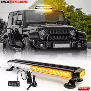 54LED Strobe Light Bar Rooftop Emergency Warning Amber White LED Traffic Advisor